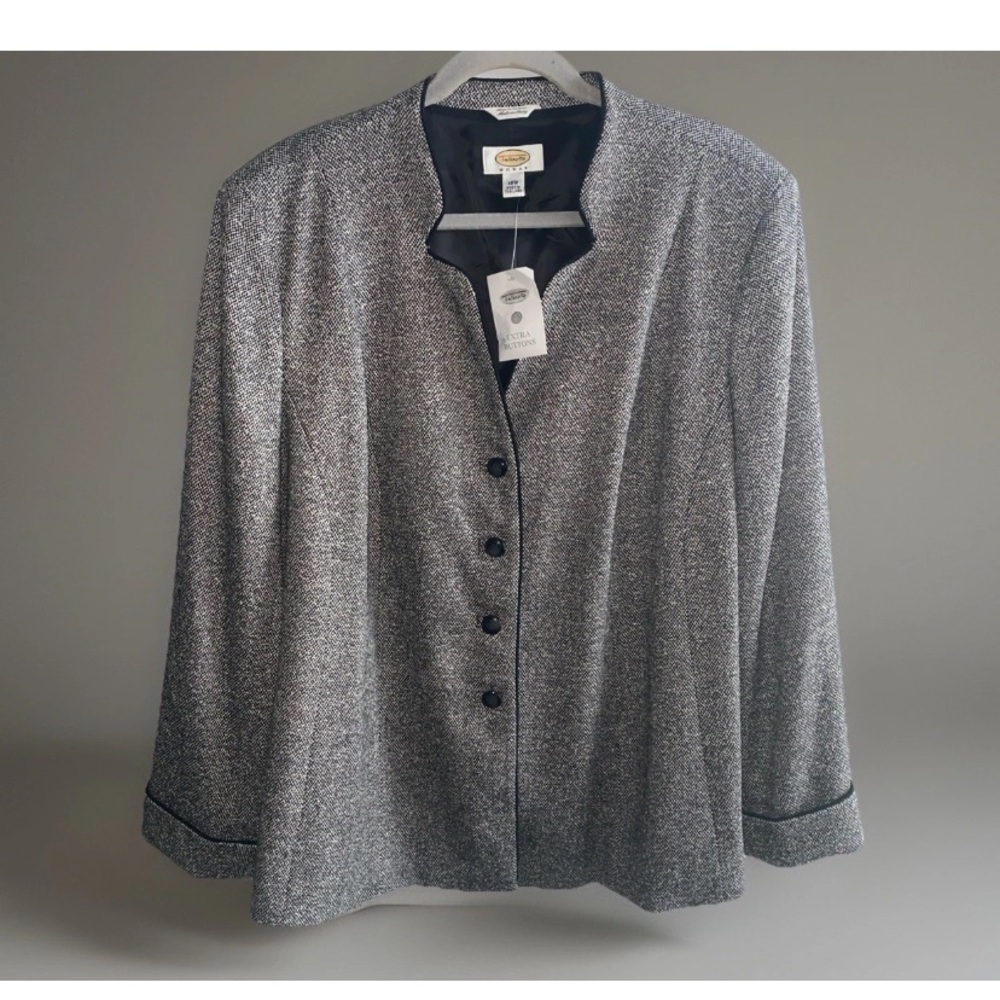 Talbots size 18W plus‎ Blazer Jacket wool blend NWT